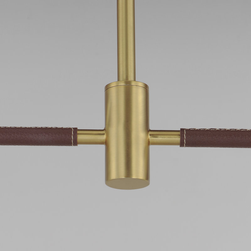Domain 2 - Light LED Pendant, Frosted, Natural Aged Brass