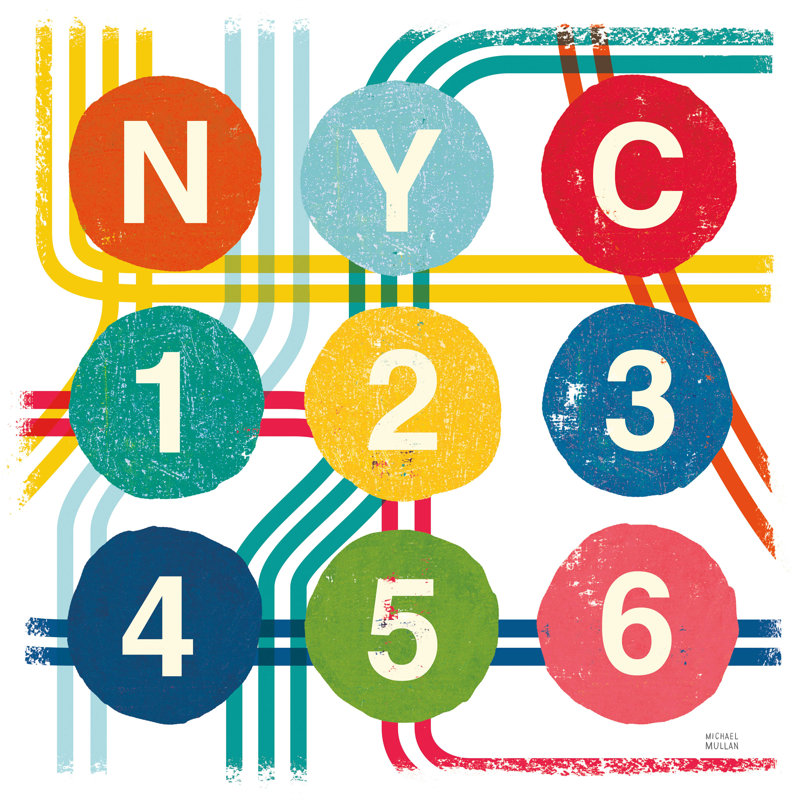 " New York City Life Subway " by Michael Mullan, 20" H x 20" W