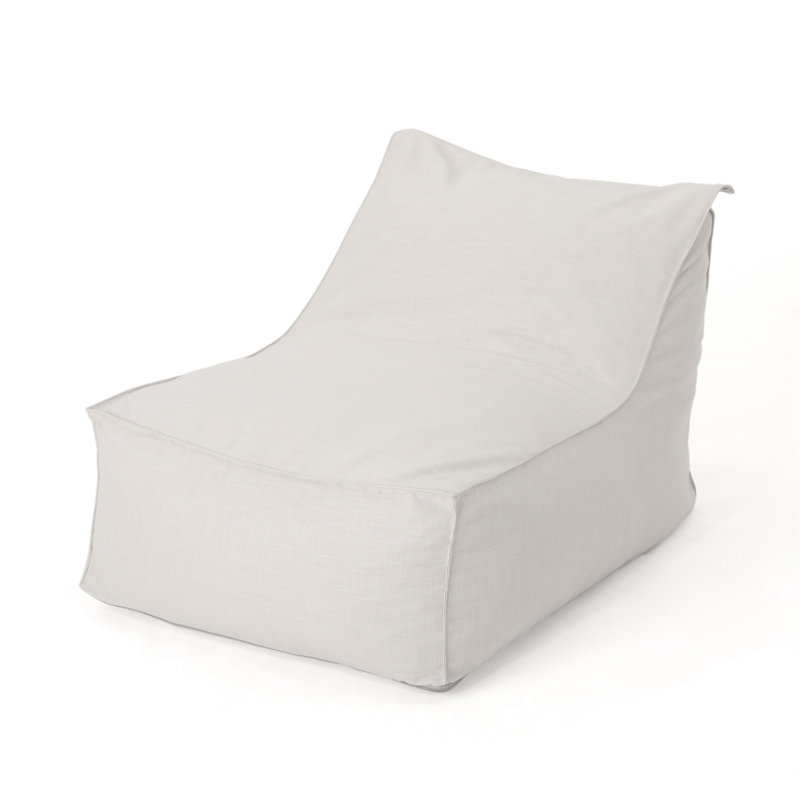 Ettie 3 Ft. Water Resistant Fabric Bean Bag Chair, Khaki Fabric