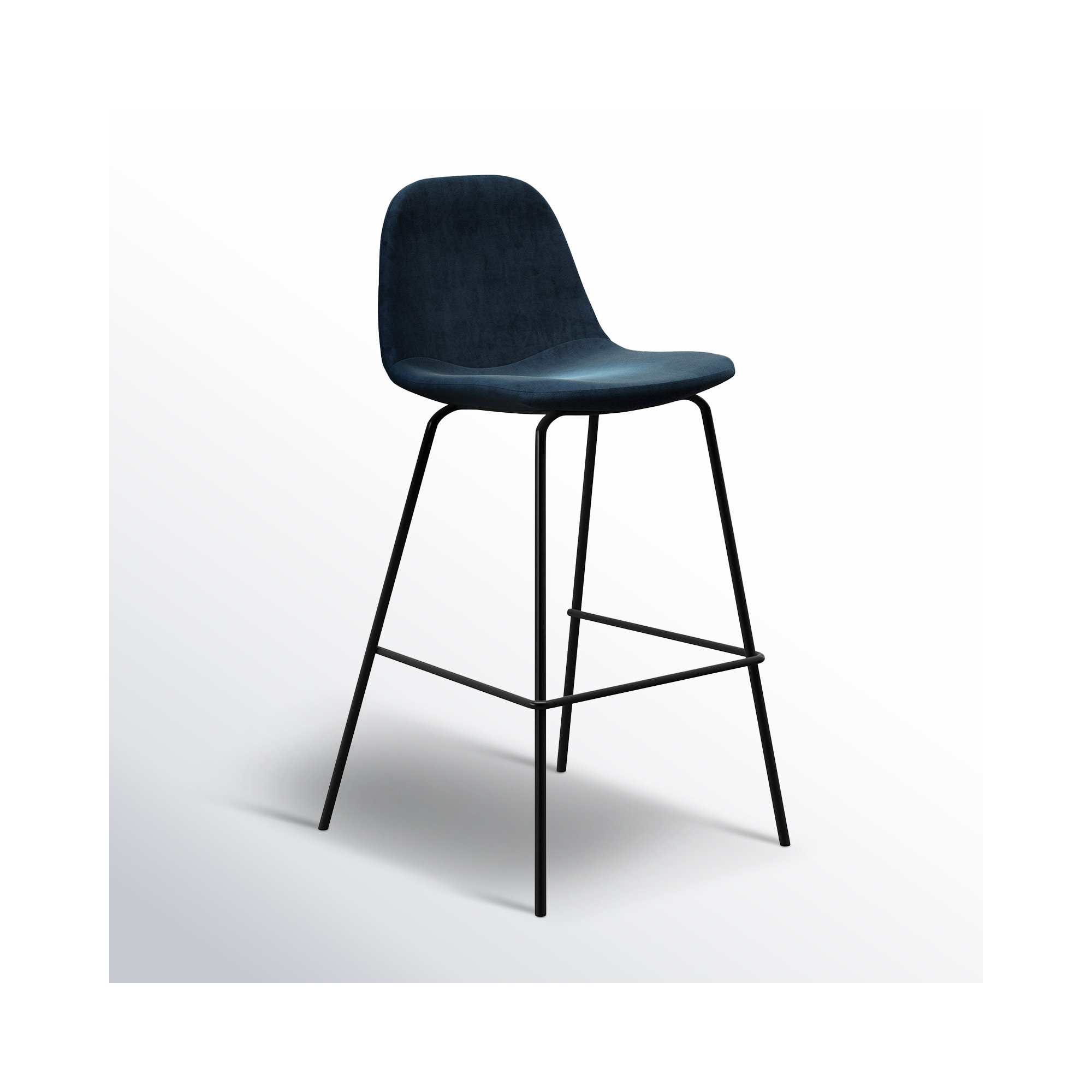 Kody Upholstered Bar & Counter Stool, Counter Stool (23.5" Seat Height), Bella Claret Performance Velvet