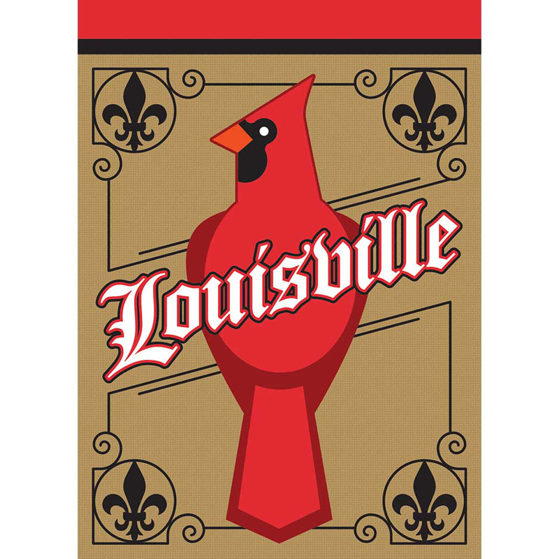 Drapeau Louisville Cardinal polyester 13 x 18