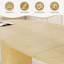 Extendable Oval Dining Table With Fluted Base-130671943