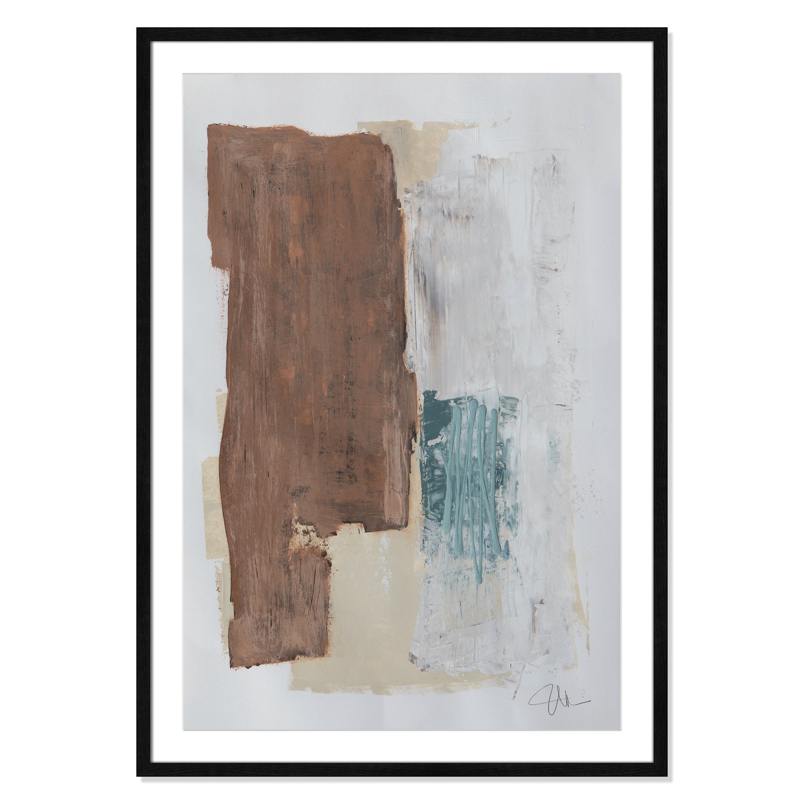 Together We Work I Print, 41.5" H x 29.5" W x 0.75" D, Black Framed