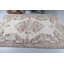 Tapis turc Oushak fait à la main avec motif floral beige pour décoration bohémienne