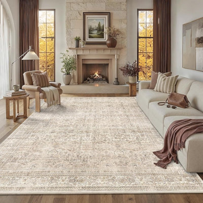 Tapis délavé lavable, antidérapant et doux