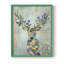 Fantastic Florals Deer, Portrait, reproduction encadrée - bois massif-859384107-859384100