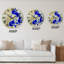 Art liquide en bleu et vert - horloge murale moderne-1096630564