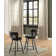 Laub Swivel Upholstered Counter Stool with Metal Frame