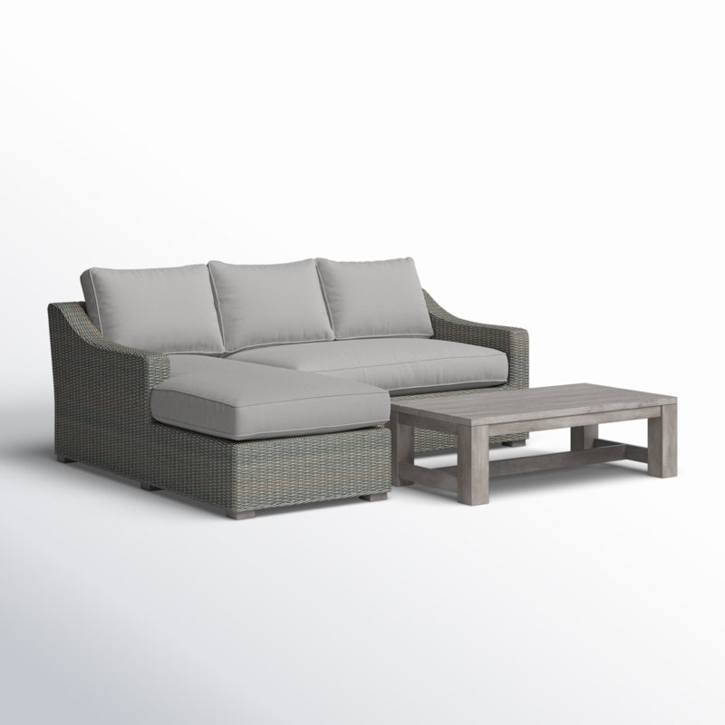 Ensemble de conversation modulaire avec coussins 3 pièces Colligan