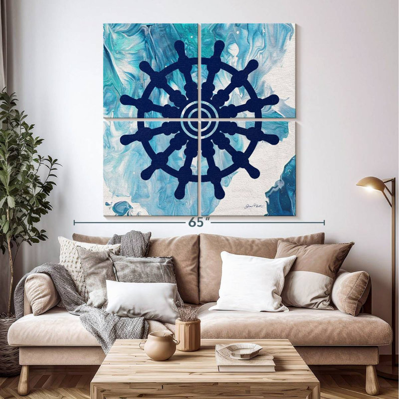 Aletra Abstract Ocean VI, 50" H x 50" W