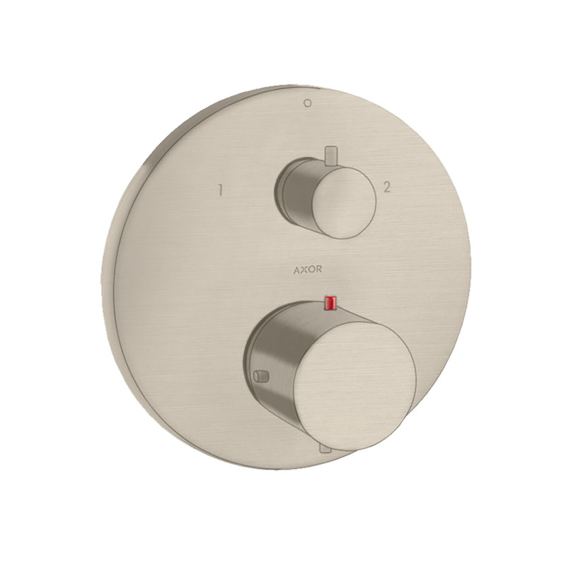Starck Trim Thermostatic with Volume Control and Diverter, Brushed Nickel