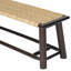 Banc de 59 pouces moderne, bois massif et finition noyer, pour un entretien par temps doux-125561387