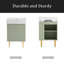 Meuble-lavabo simple 21,6 po, armoire combinée, meuble de rangement pour salle de bain, lavabo simple en céramique-151092428