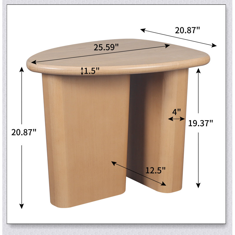 Table d'appoint de table fuselée (bois naturel)
