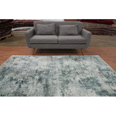 Tapis abstrait d'aspect vieilli 6 x 8