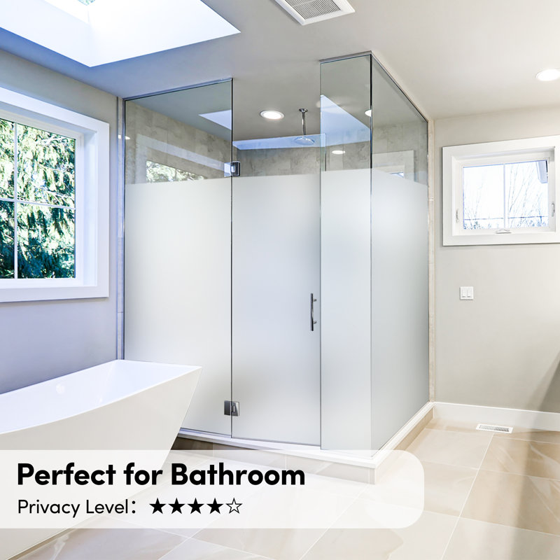 Décalcomanie de fenêtre givrée qui n'abîme pas les murs, H 35 po x l 195 po