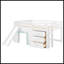 Lit mezzanine double pleine grandeur avec glissade
