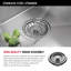 Évier de cuisine à cuve simple en acier inoxydable de calibre 16 avec accessoires Delta Lenta ™-80712677