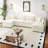 Modern Chenille Loveseat Sofa Couch With Ottoman-1360277078-1360277066