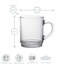 Duralex - Versailles Glass Coffee Mugs - 260ml Cups for Tea, Hot Drinks-308836561-308836575