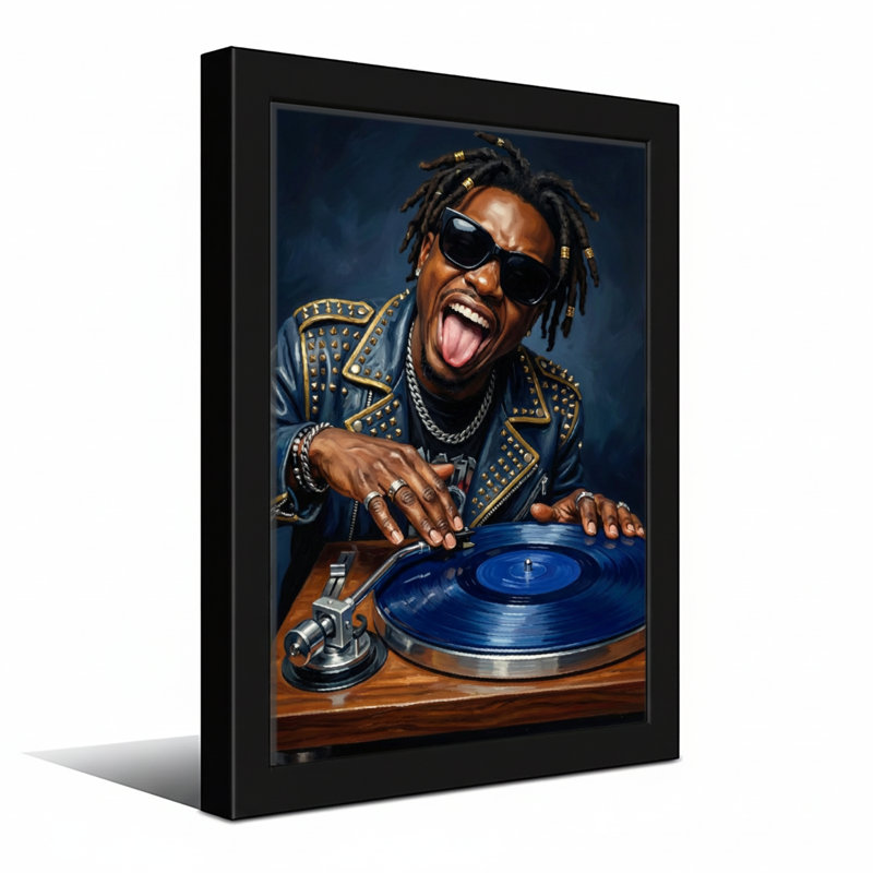 Disque vinyle avec style Fashion, H 30 po x l 20 po, Toile tendue, Ne s’applique pas
