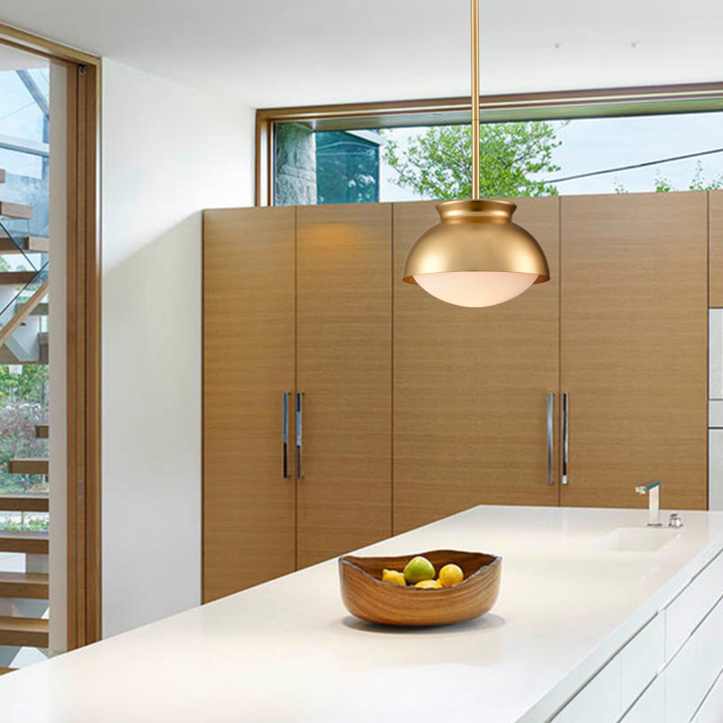 Luminaire suspendu 1 lumière Nicolis, Laiton