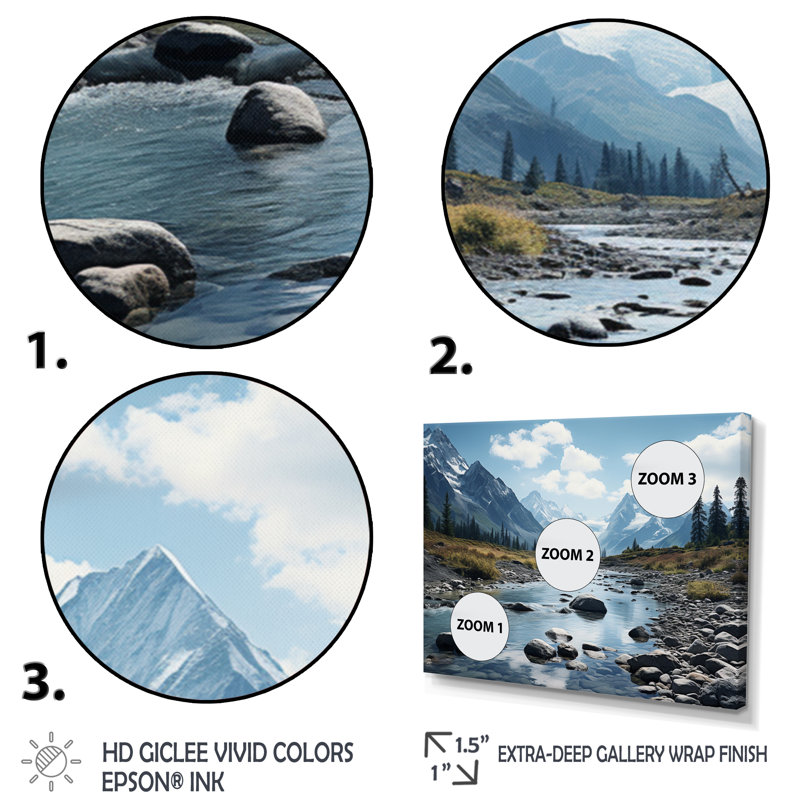 Bensyn Canada Rocky Mountain Majesty II sur toile, H 24 po x l 32 po x P 1 po, Cadre naturel flottant