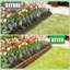 Bordure de jardin Snap-in à aspect pierre, clôture à angle réglable pour la pelouse, le sentier et le lit de fleurs