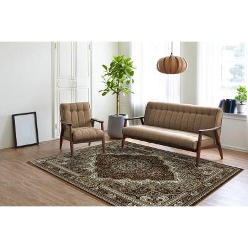 Tapis oriental brun Ellowyn, Rectangle 3 pi 9 po x 5 pi 9 po