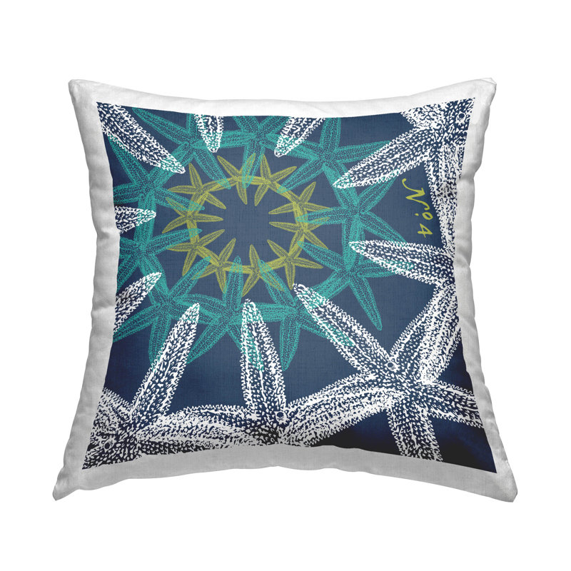 Housse et insert de coussin décoratif en polyester, Bleu