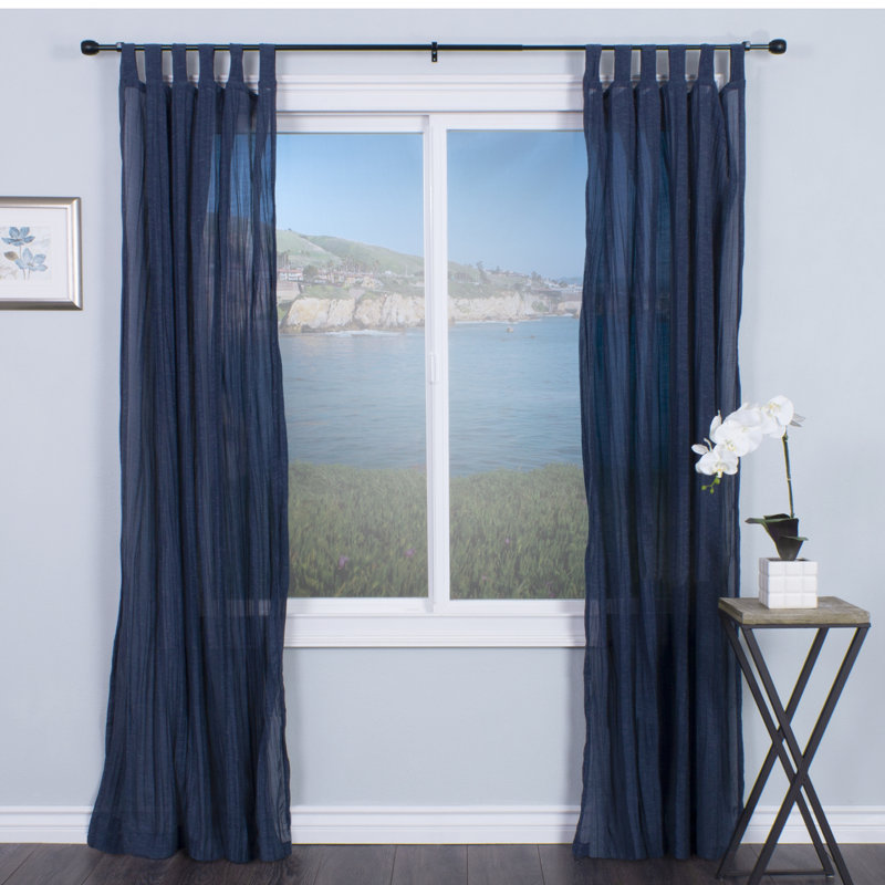 Tringle à rideaux simple réglable en métal Vivo, 26 po à 48 po de largeur, Noir, noir, noir, noir