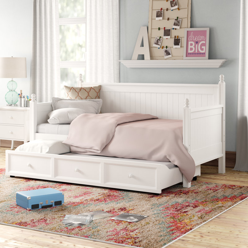 Lit de jour simple bernesha, Blanc cassé