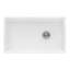 Ruvati 30-inch Fireclay Farmhouse Offset Drain Kitchen Sink Single Bowl White - Right Drain