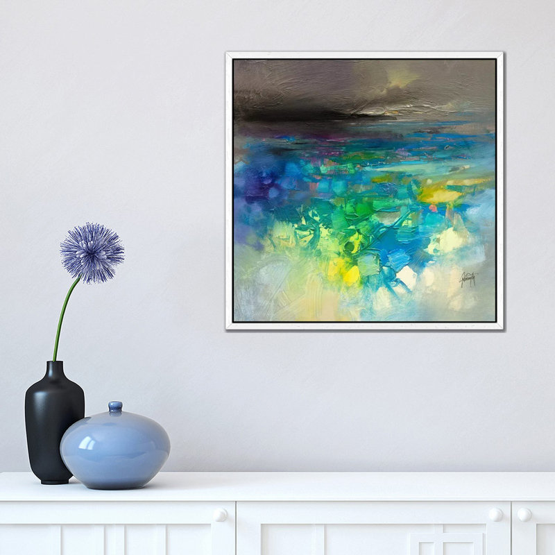 Fluid Dynamics II by Scott Naismith - Print on Canvas, 45.72 cm H x 45.72 cm W, White Framed