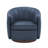 Modern Geniue Leather Swivel Barrel Chair-1219027508