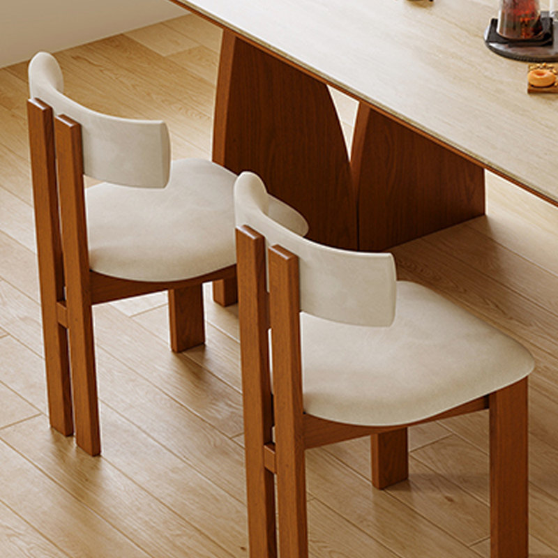 Table de salle à manger Retro Simple, H 29,52 po x L 70,86 po x l 31,49 po, Blanc / Brun, Brun