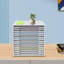 Classeur vertical de documents à 15 emplacements 12x12 po, porte-revues en PVC robuste pour bureau personnel, bibliothèque et salle de bricolage, capacité de 33 lb, blanc-1027841212