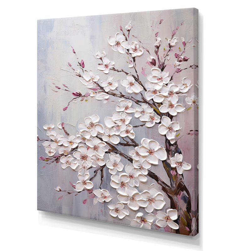 Arbre magique sur toile Dogwood Serenity, H 20 po x l 12 po x P 1 po, Toile tendue