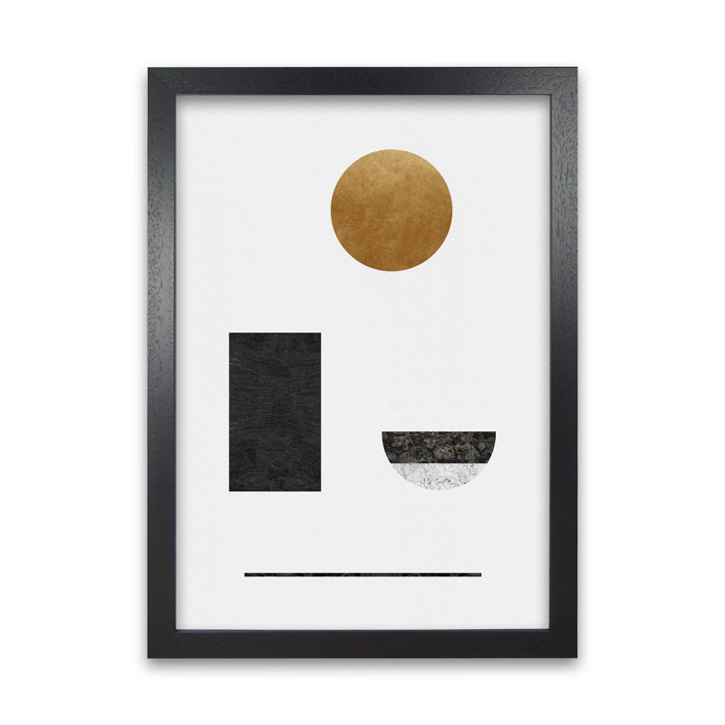 Orara Abstract Geometric I - Print, Black Framed, 59cm H x 42cm W x 1cm D