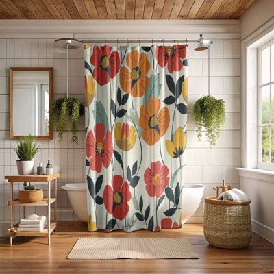 Rideau de douche standard 1 pièce Vintage Blossoms