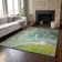 Premium Machine Washable Cerrito AMF588 Teal Rug
