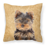 Yorkie Indoor/Outdoor Reversible Throw Pillow