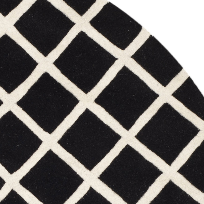 Teresita Hand Tufted Wool Geometric Rug, Round 7'