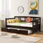 Lit de jour simple en bois avec lit gigogne simple (lit de jour)-1414851918