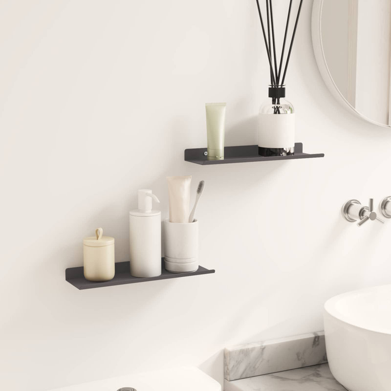 Steel Floating Shelf, Black