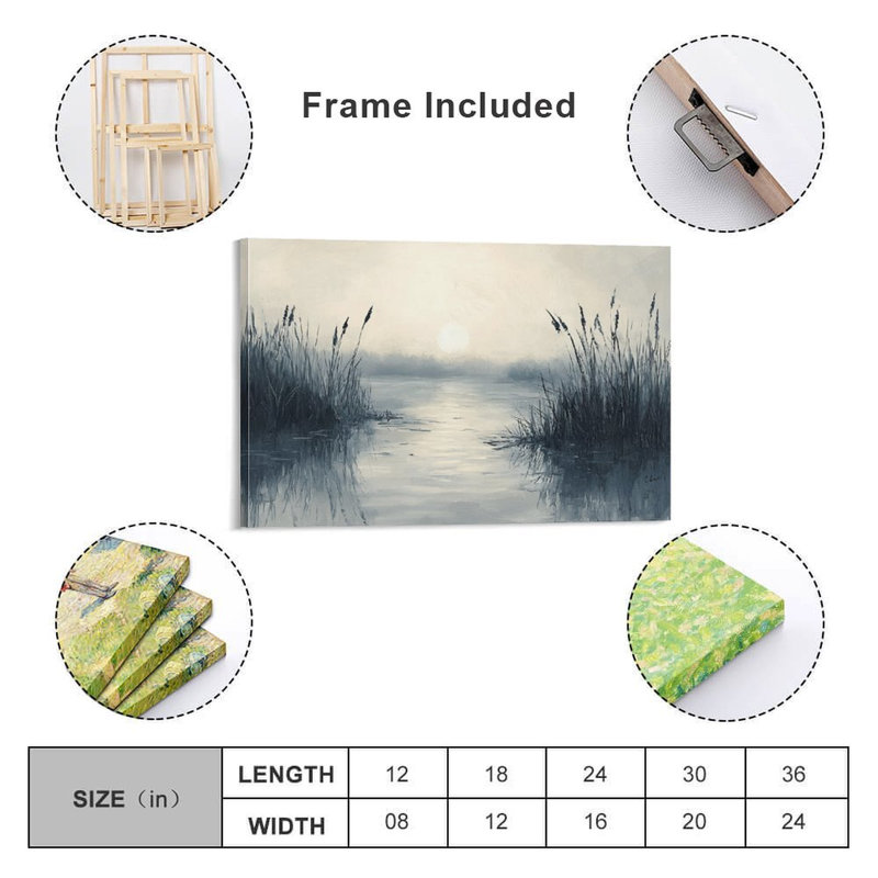 Art mural sur toile encadré 12 "x 18", prêt à être accroché, 12 po x 18 po