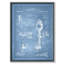 «Boat Motor 1 Blueprint - Blue '- cadre flottant, impression sur toile-46818769-46818771