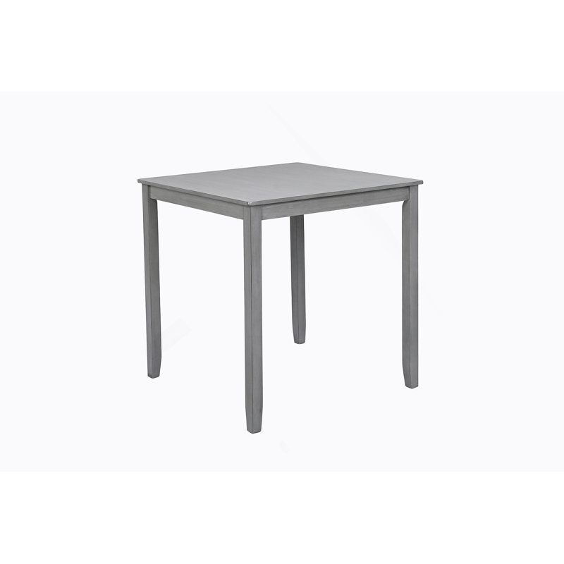 Table de salle à manger en bois carrée, table de cuisine pour petit espace, table de comptoir pour 4 personnes, gris, Only The Table