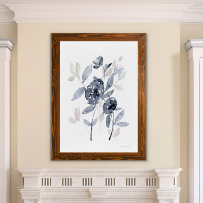 «Pe pivoines en gris I», reproduction de cadre photo sur verre