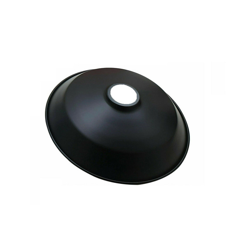 25.4cm H Metal Bowl Lamp Shade ( Uno ), Black